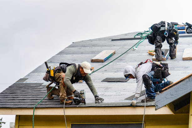 Professional Gutter Installation technician working in Mineral, VA